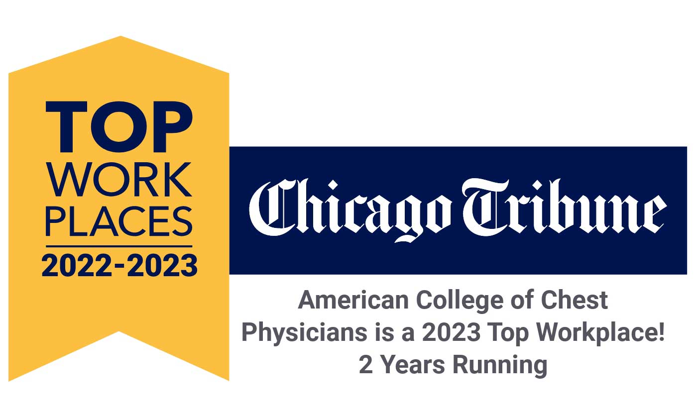 Top Work Places 2022-2023 | American College of Chest Physicians is a 2023 Top Workplace! 2 Years Running