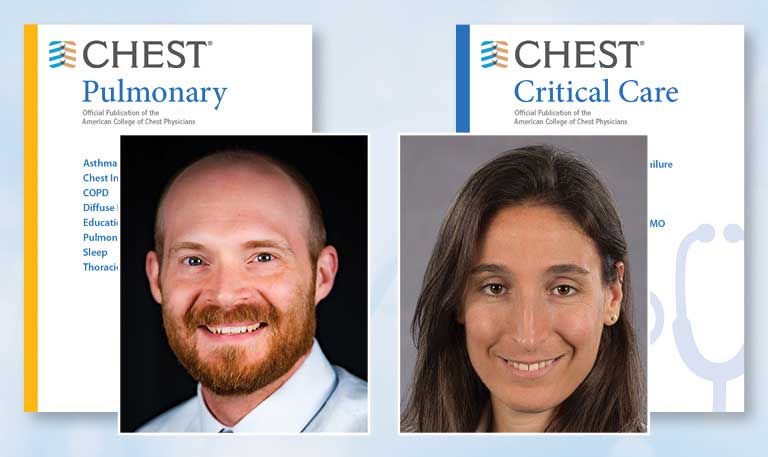 Covers of CHEST open access journals with headshots of their editors in chief