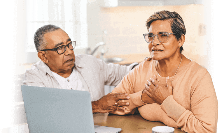 Older couple with laptop