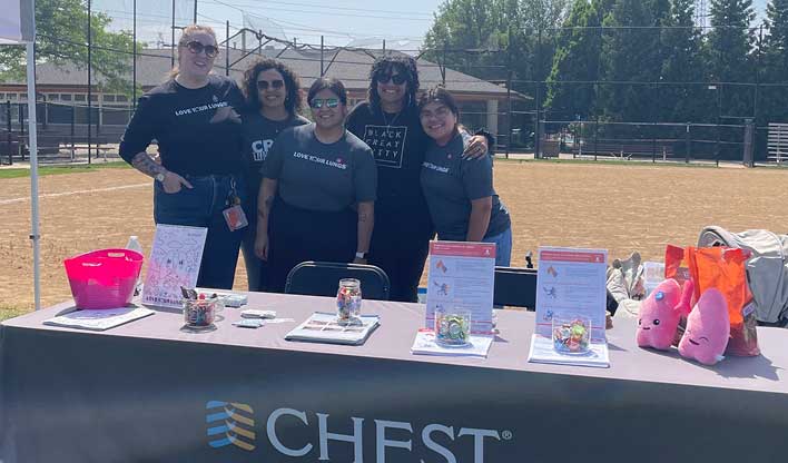 Chest staff at Skokie United Juneteenth celebration