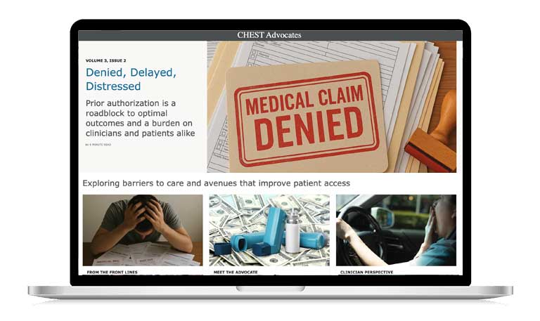 CHEST Advocates on a laptop