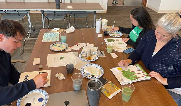 CHEST staff embracing mental wellness through painting