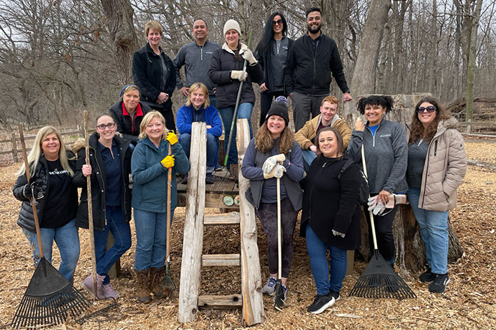 CHEST staff volunteers at River Trails Nature Center