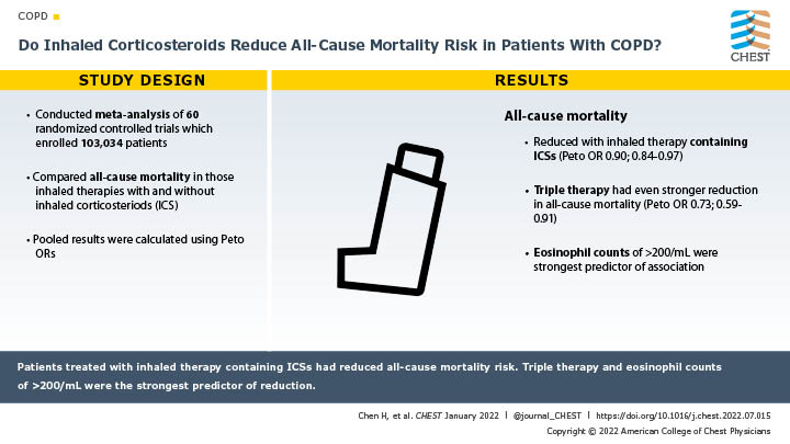 Do Inhaled Corticosteroids Reduce All-Cause Mortality Risk in Patients With COPD?