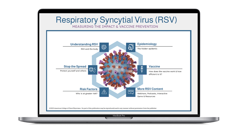 Preview of RSV infographic on a laptop