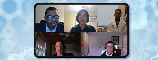 Still of the video on tablet with five speakers