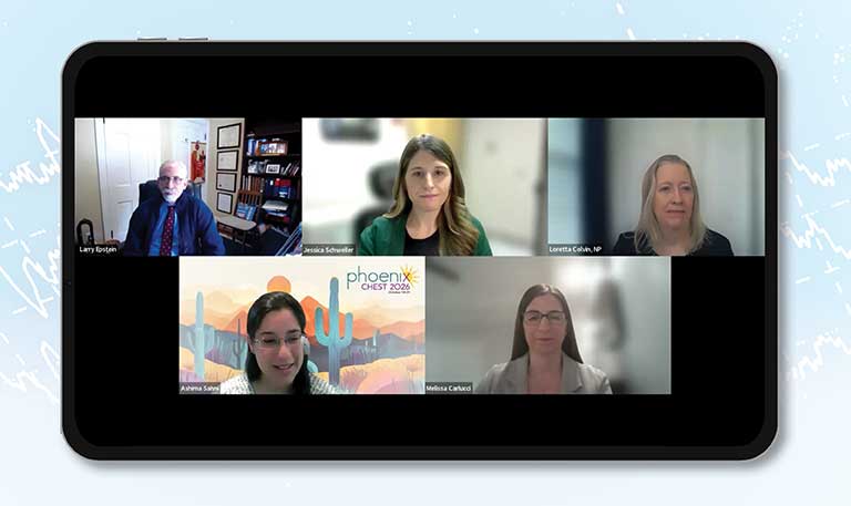 Five members of the Sleep Medicine Network on a Zoom call