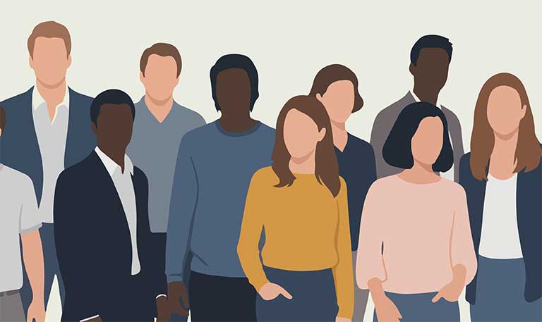 Silhouettes of people