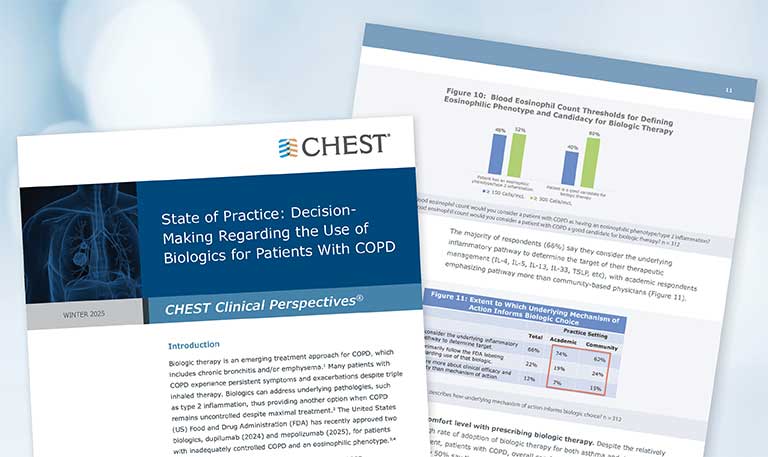 State of Practice: Decision-Making Regarding the Use of Biologics for Patients With COPD