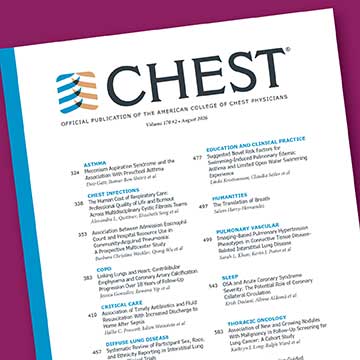 cover of the journal CHEST®