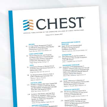 cover of the journal CHEST®