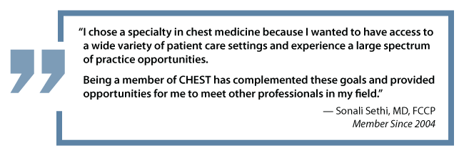 CHEST Membership testimonial